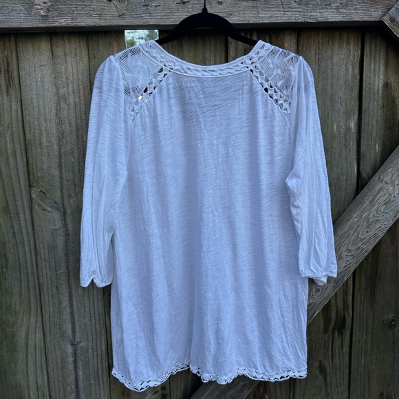 Lucky Brand White Lace Blouse - Picture 7 of 8